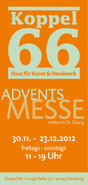 Einladung für die Adventsmesse 2011 im Haus für Kunst und Handwerk, Koppel 66 